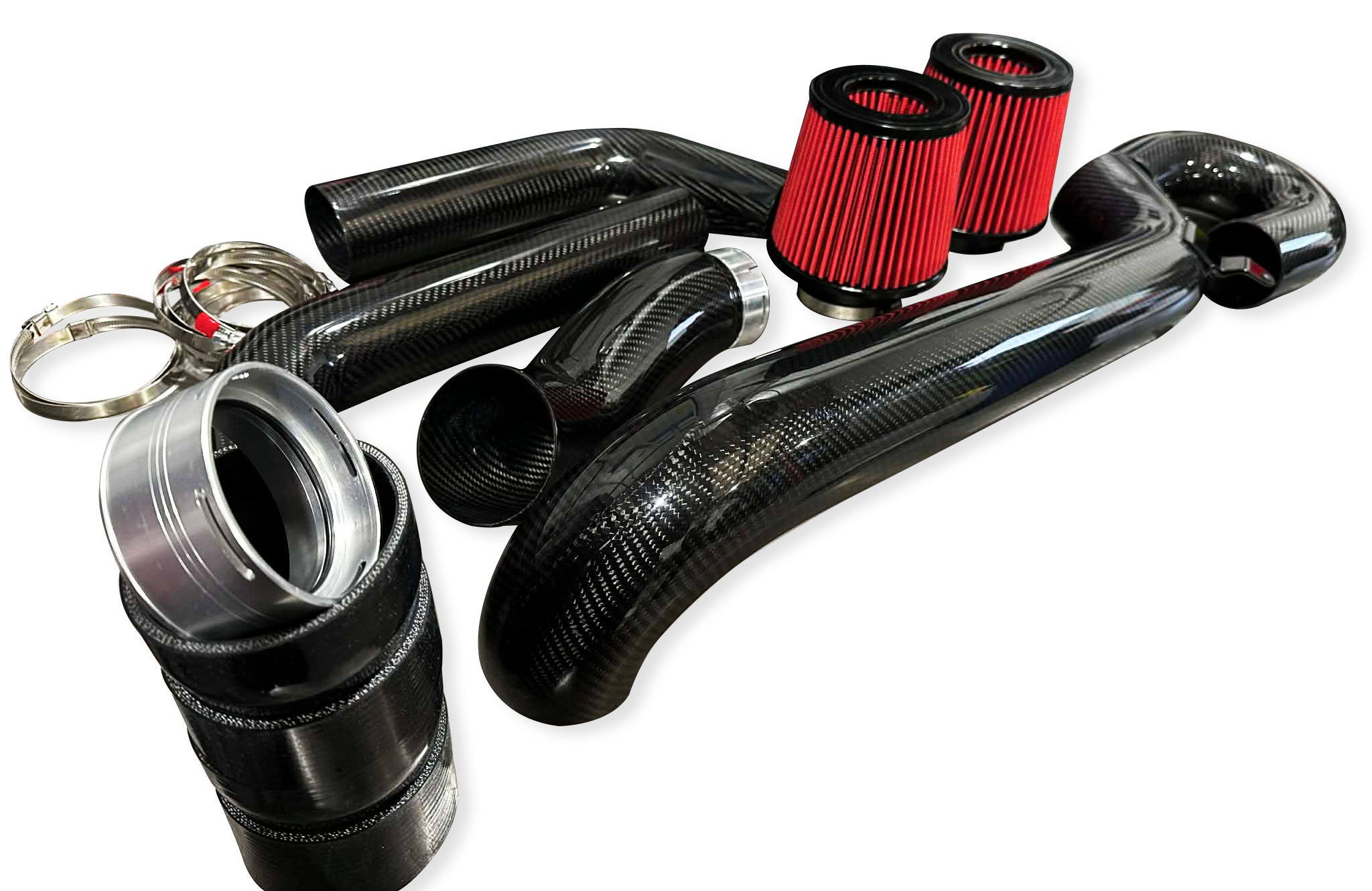 Carbon SLN BMW G87 M2 G80 M3 G82 G83 M4 S58 2021+ Front Intake Red Filters