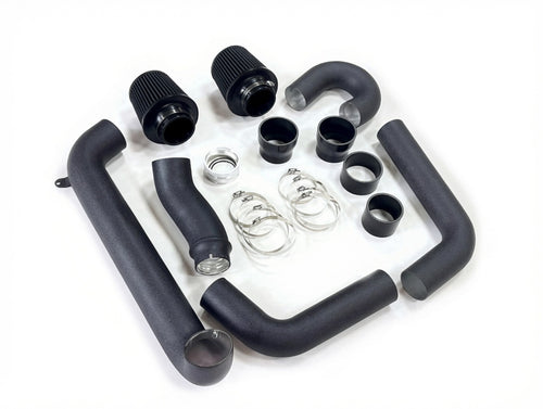 SLN S58 front-mount intake with black filters for BMW G87 M2 RWD and G80/G81 M3, G82/G83 M4