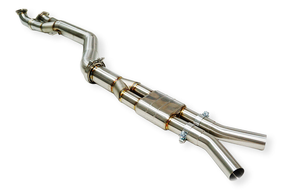 SLN BMW S58 M3 G80 M4 G82 & X3M X4M LCI 4.0" Resonated Single Mid Pipe
