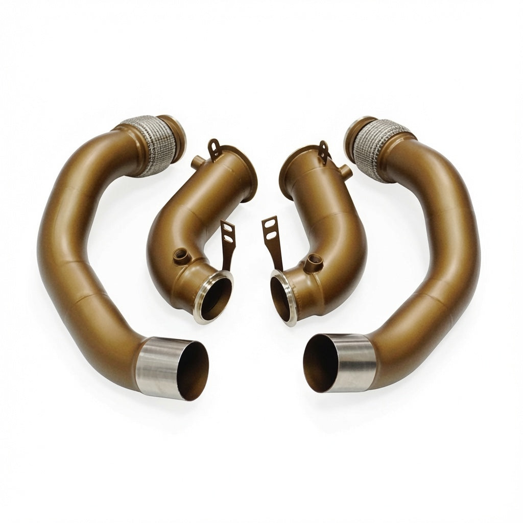 SLN BMW F90 M5 & F91 F92 F93 M8 Pre-LCI Ceramic Coated Downpipes S63