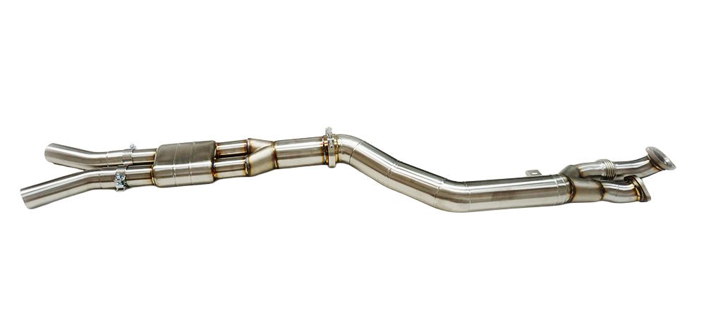 SLN BMW S58 M3 G80 M4 G82 & X3M X4M LCI 4.0" Resonated Single Mid Pipe
