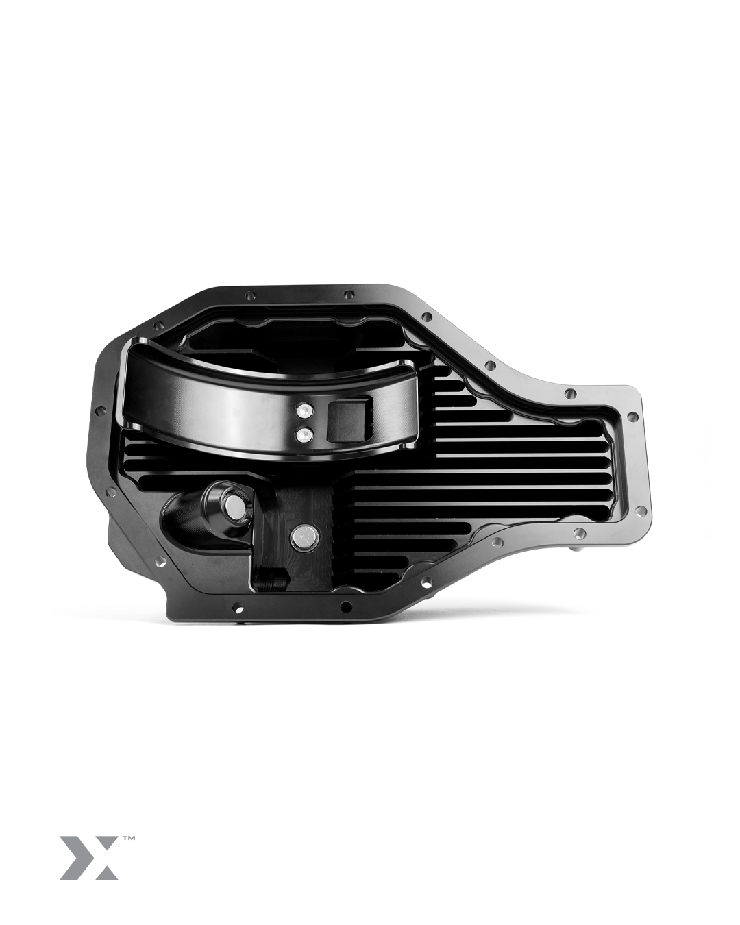 Inside of MMX G8x differential sump with baffling
