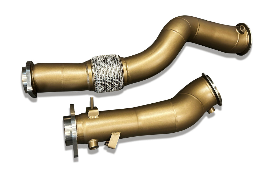 SLN BMW S58 Ceramic Coated Downpipes M3 G80 M4 G82 & X3M X4M LCI 3.5”