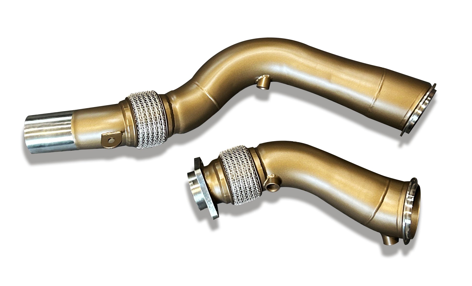 SLN BMW S55 Ceramic Coated Decat Downpipes M2C F87 M3 F80 M4 F82 3.5"