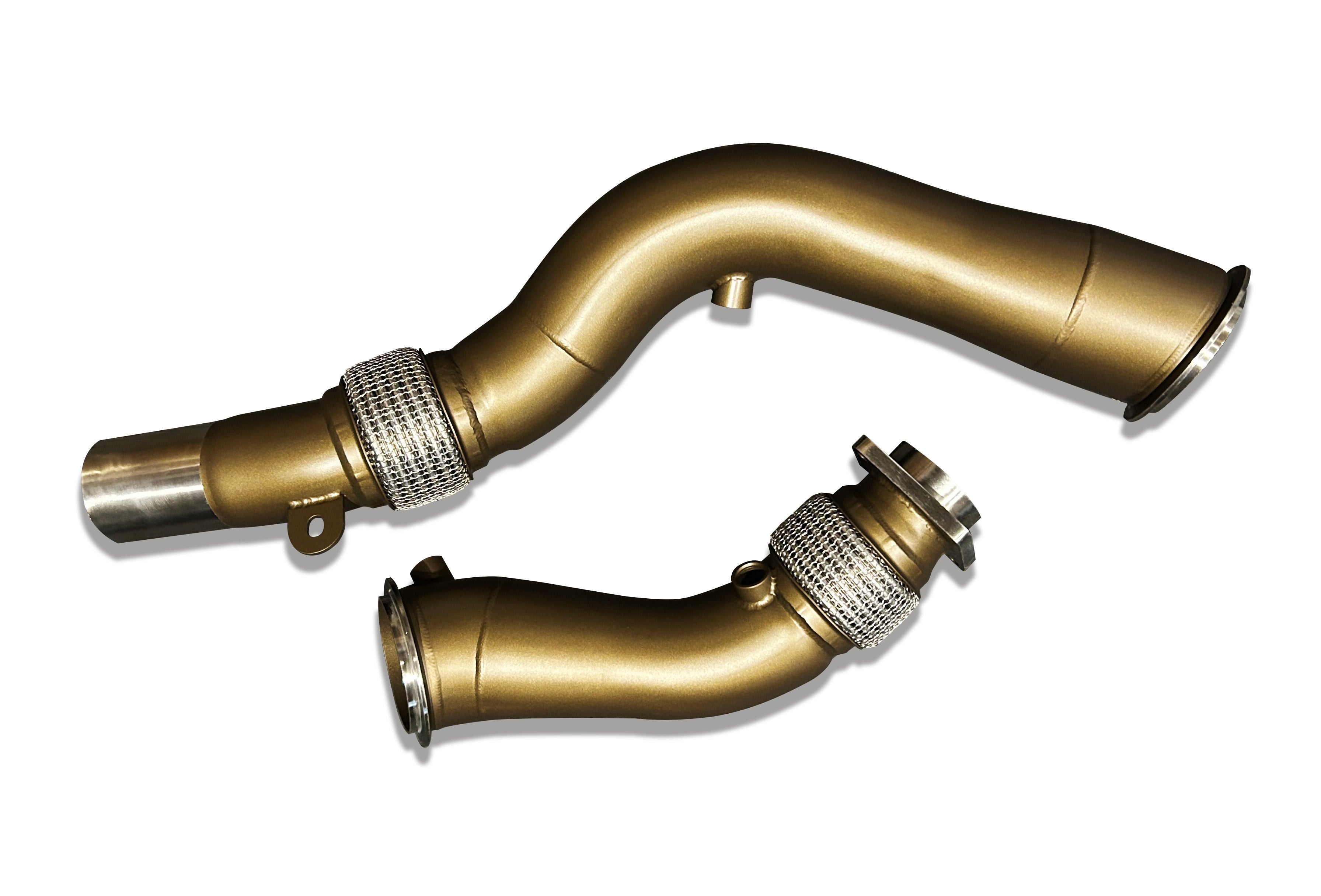 SLN BMW S55 Ceramic Coated Decat Downpipes M2C F87 M3 F80 M4 F82 3.5"