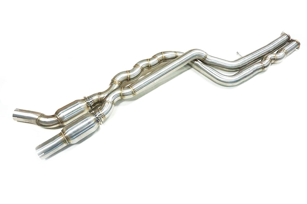 SLN BMW S55 M2C Equal Length Resonated Mid Pipe with underbrace