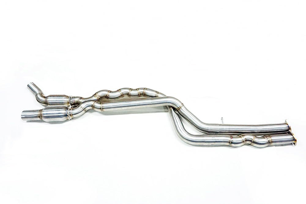 SLN BMW S55 M2C Equal Length Resonated Mid Pipe with underbrace