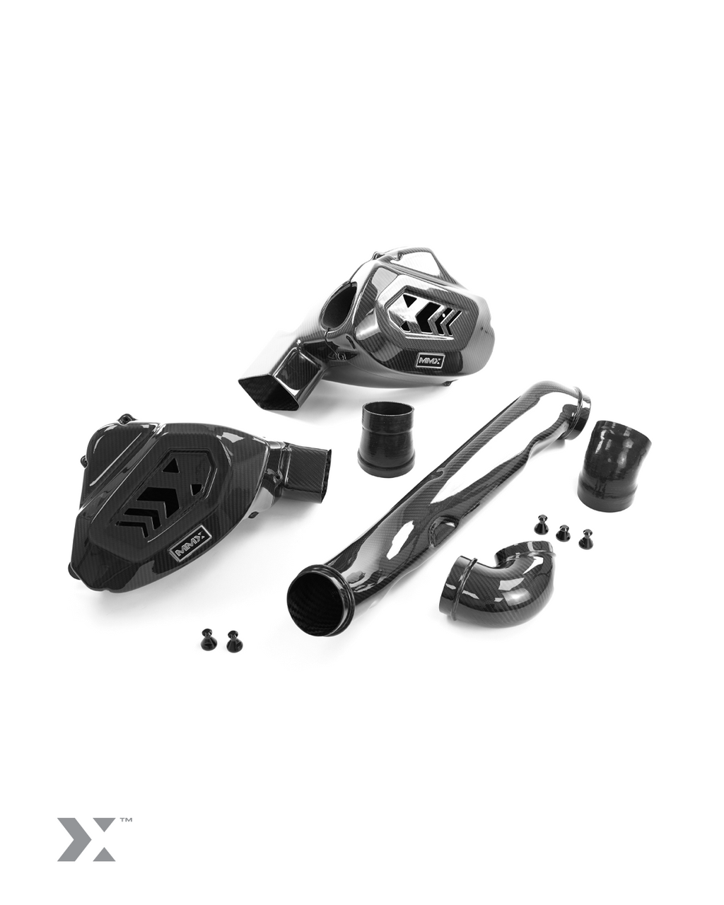 MMX G8x carbon intake kit components laid out