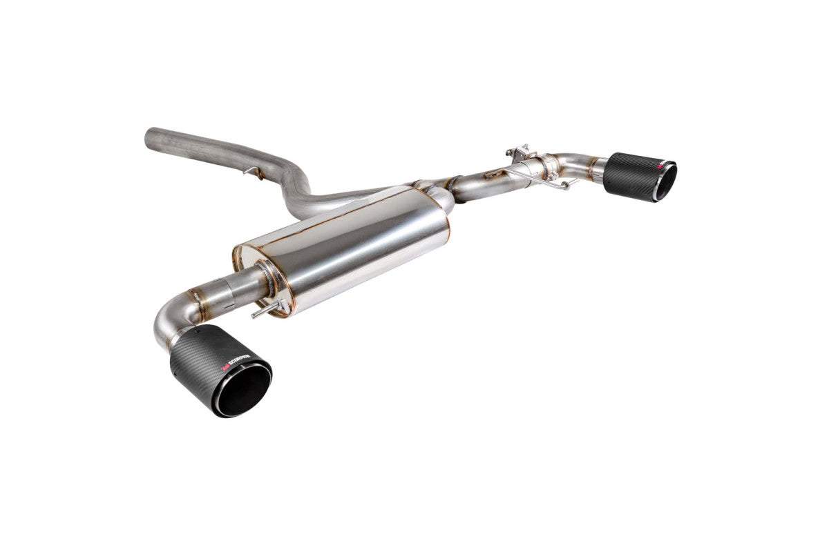 Scorpion SBM119CF valved GPF-back exhaust with carbon Ascari tips for BMW G20/G21 330i
