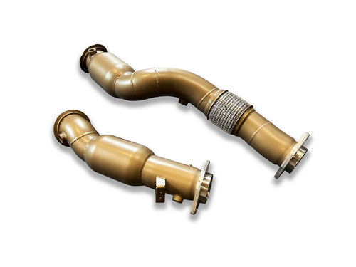 SLN ceramic sports cat downpipes for G87 M2 RWD, G80/G81 M3, G82/G83 M4 and F97/F98 X3M/X4M LCI – product image 2