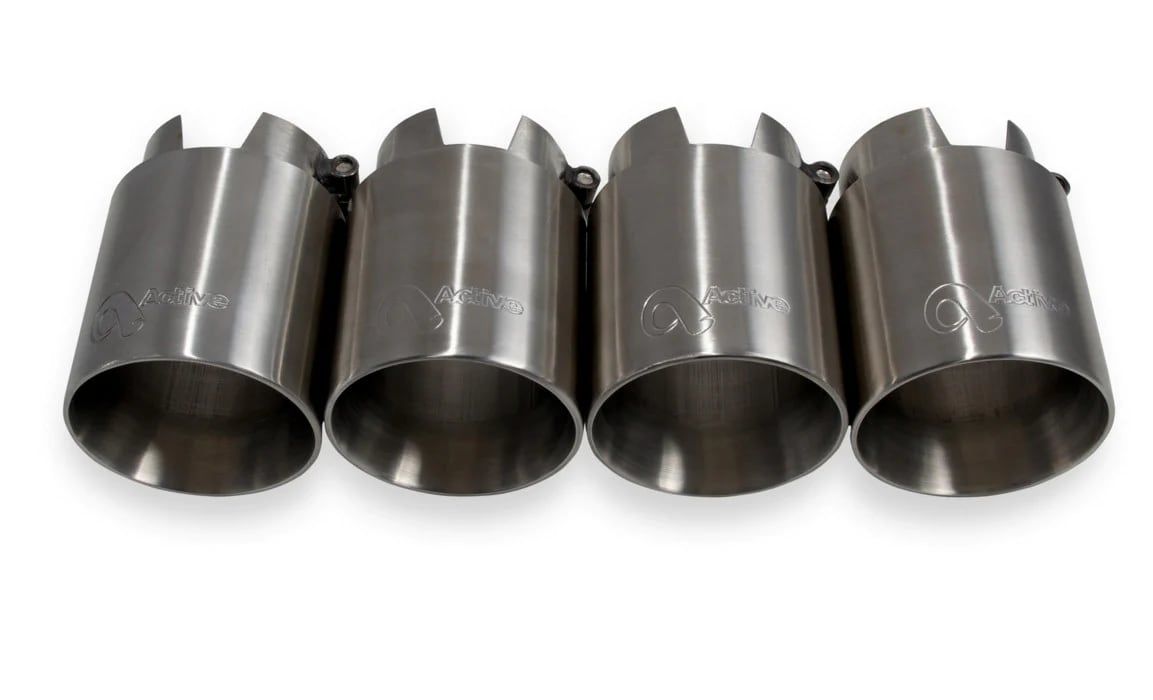 Active Autowerke 11-043 Brushed Silver exhaust tip set