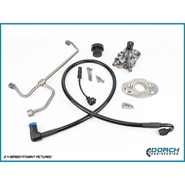 Dorch DS25 High-Pressure Fuel Pump — BMW B58 Gen 2 — 2–4 Series kit shown