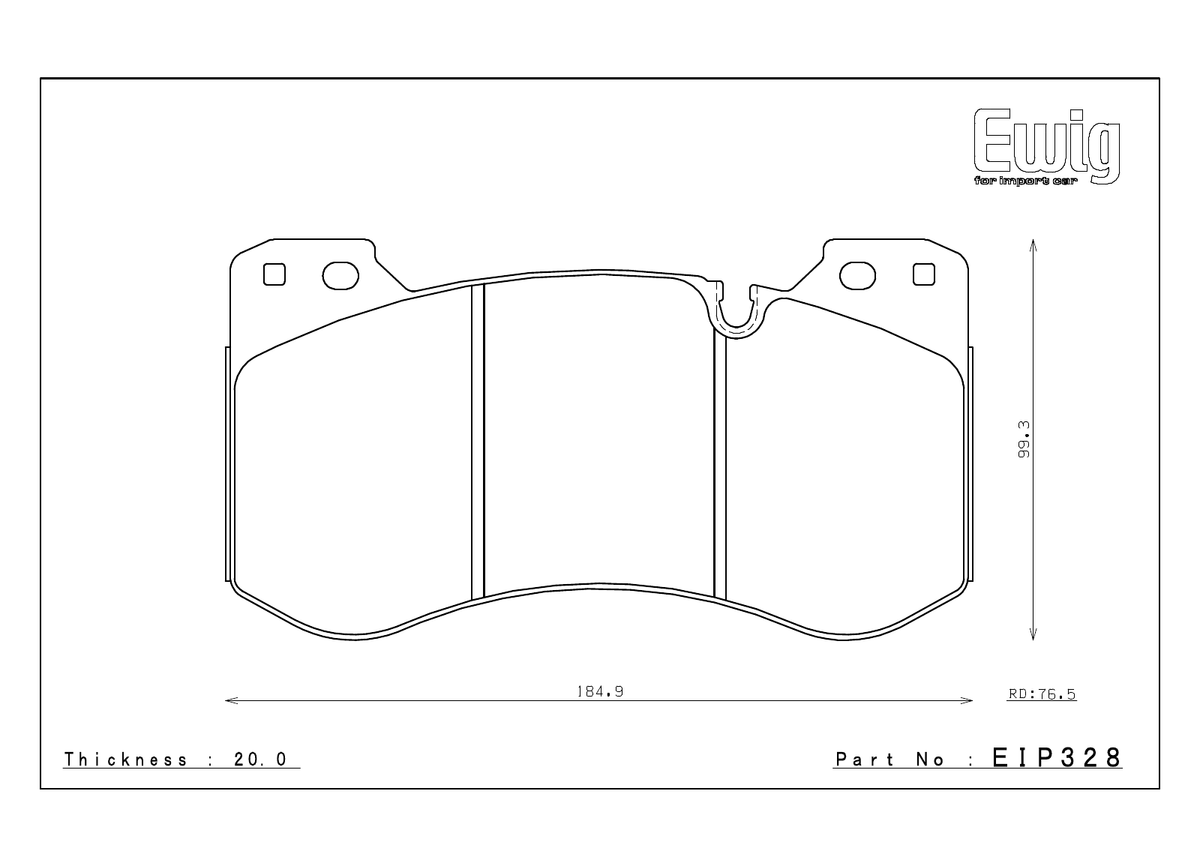 Endless EIP328 official dimension drawing — technical illustration, not a product photograph