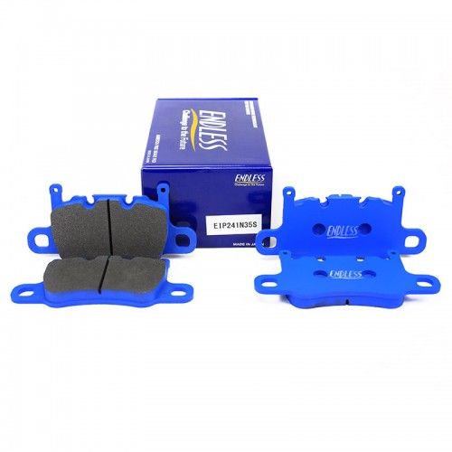 Endless MX72 EIP241 Rear Brake Pads — Porsche 991 GT3 / GT3 RS, Iron Discs — Representative EIP241 pad-shape image. MX72 compound is supplied; the photographed packaging shows another compound.