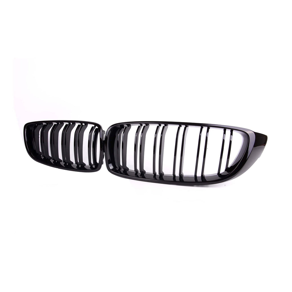 MHC Black BMW F80 M3, F82/F83 M4 & F32/F33/F36 4 Series Gloss Black Double Slat Front Grilles