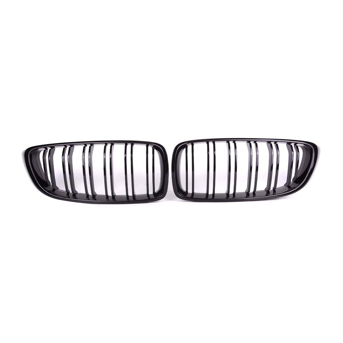 MHC Black BMW F80 M3, F82/F83 M4 & F32/F33/F36 4 Series Gloss Black Double Slat Front Grilles