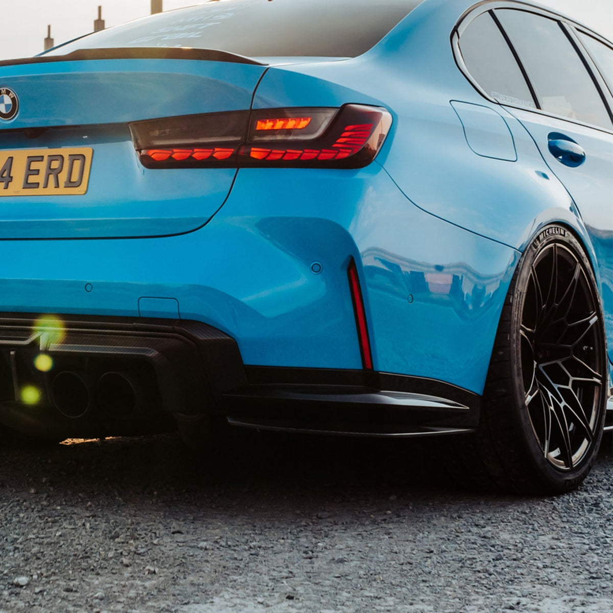 MHC+ BMW G80 & G81 M3 SS1 Pre Preg Carbon Fibre Rear Side Splitters