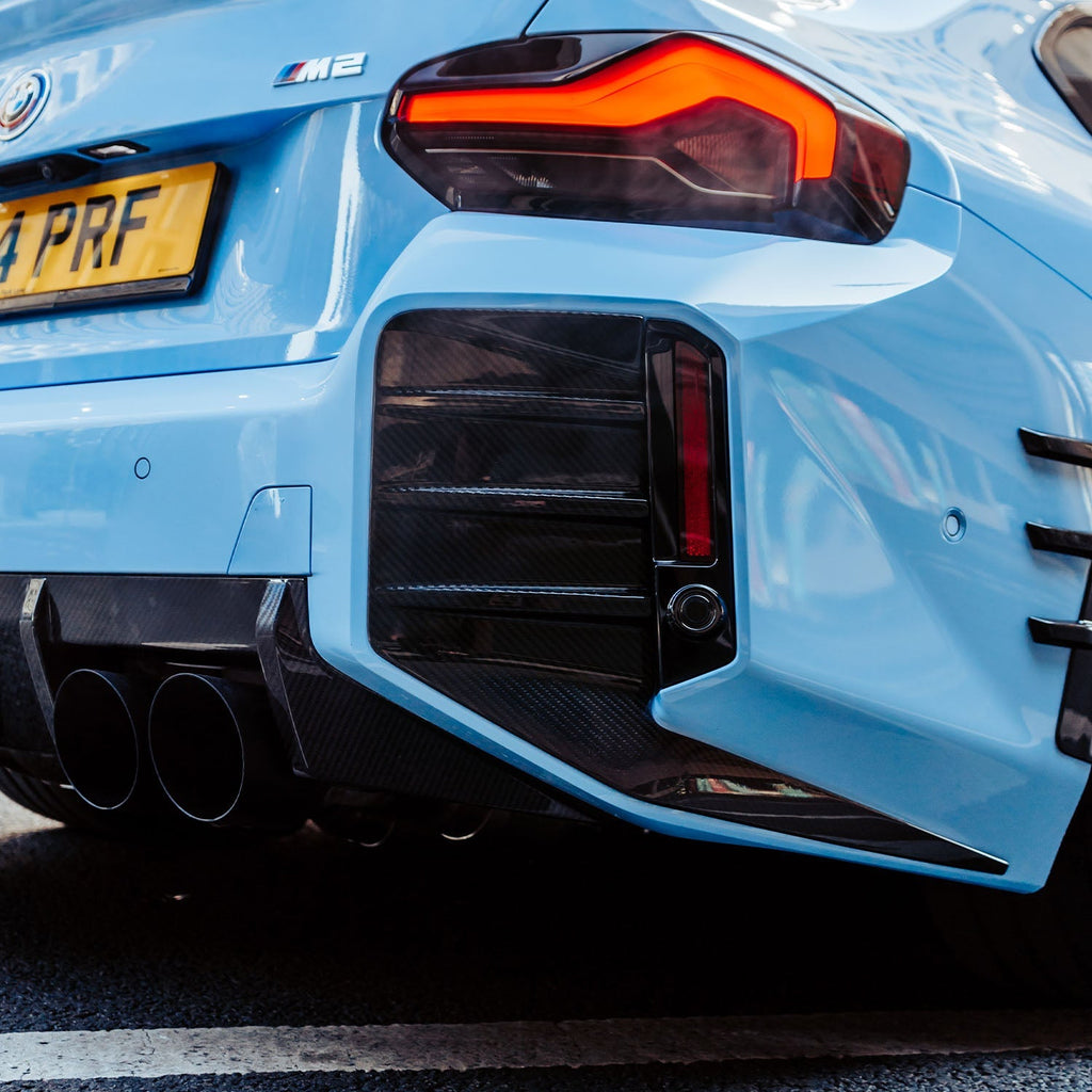 MHC+ BMW G87 M2 Pre Preg Carbon Fibre Performance Style Rear Bumper Inserts