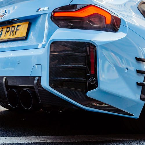 MHC+ BMW G87 M2 Pre Preg Carbon Fibre Performance Style Rear Bumper Inserts
