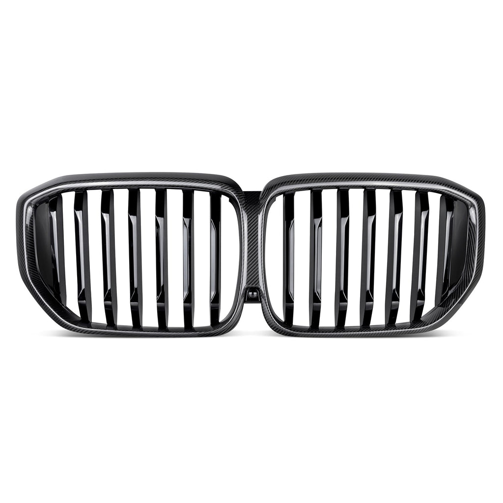 MHC+ BMW G05 LCI X5 Single Slat Pre Preg Carbon Fibre Front Grille