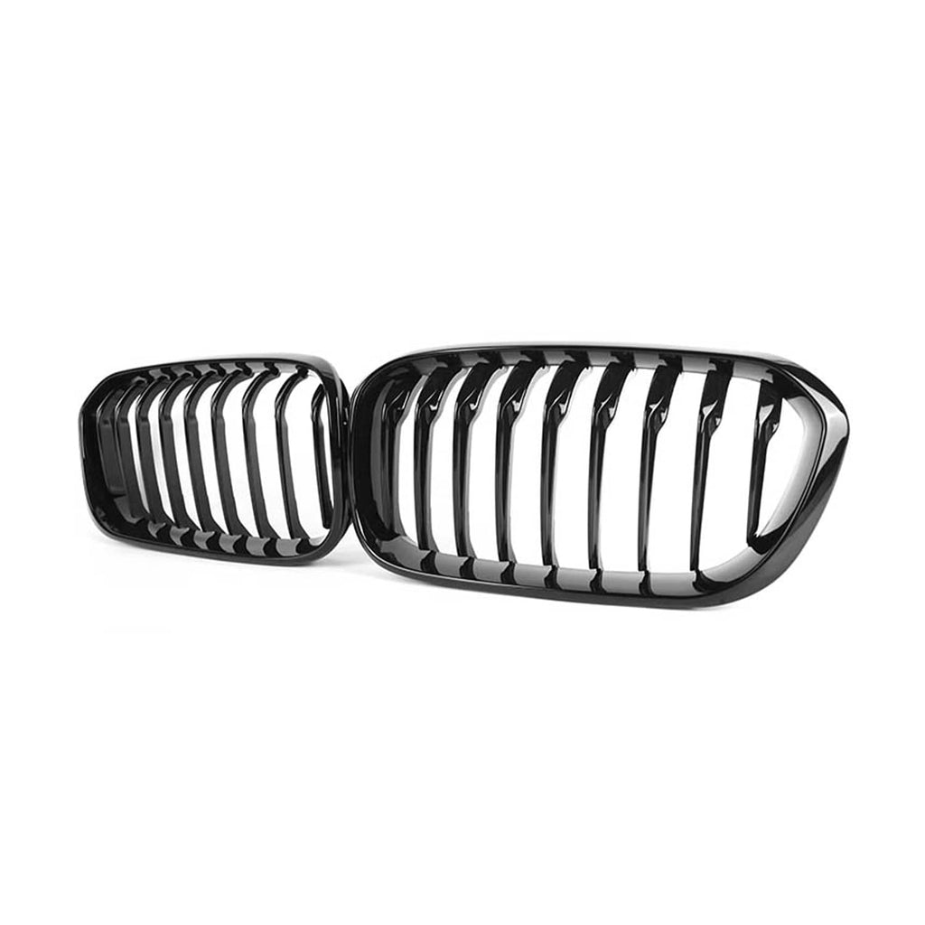 MHC Black BMW F20 & F21 1 Series LCI Single Slat Gloss Black Front Grilles
