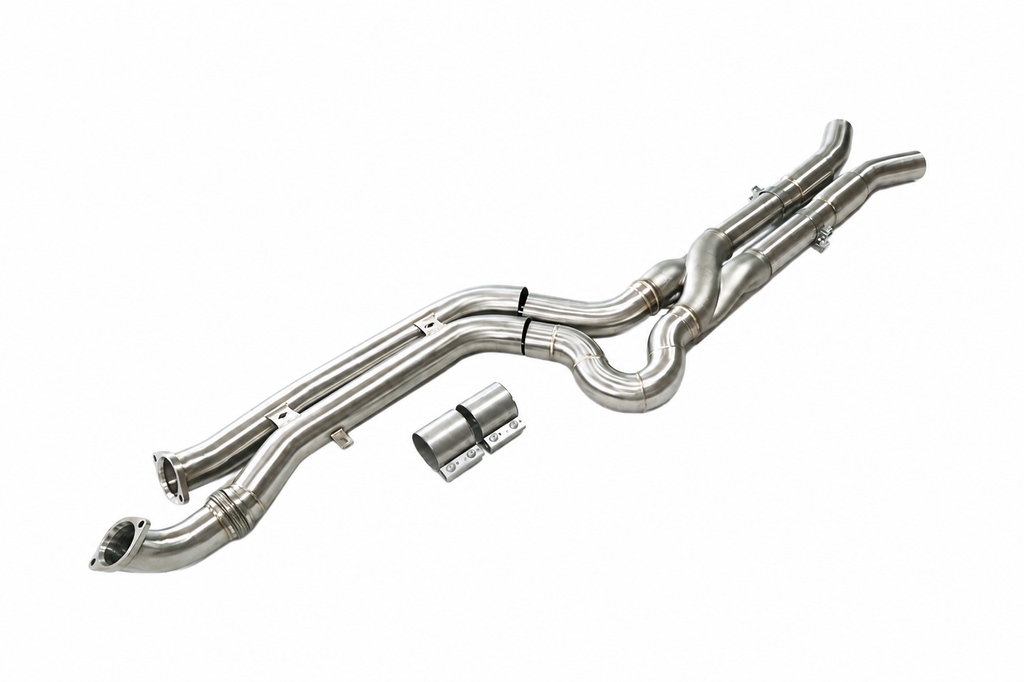 SLN cast Z-midpipe for BMW G80 M3 and G82 M4 — complete assembly
