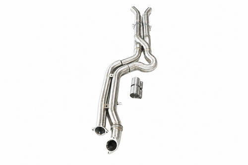SLN cast Z-midpipe for BMW G80 M3 and G82 M4 — front detail angle