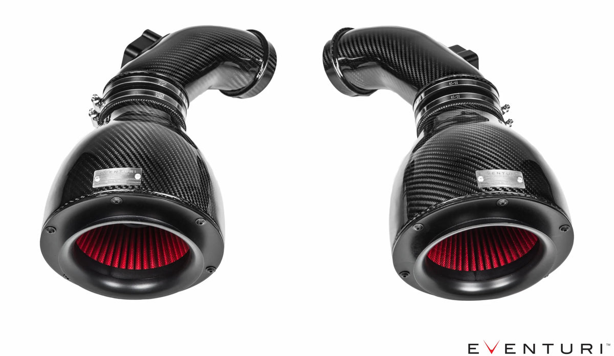 Eventuri M6 carbon filter housings and intake tubes