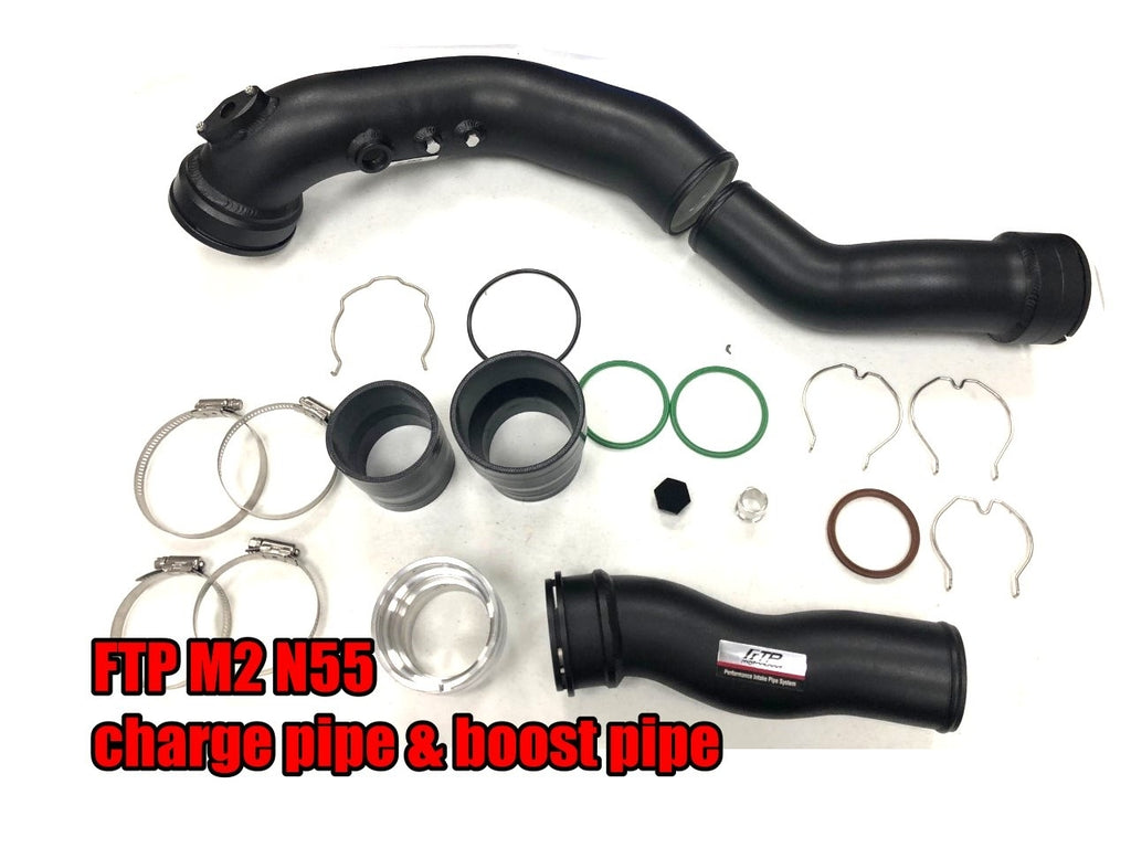 Complete FTP F87 M2 N55 kit including pipes, couplers, clamps and seals