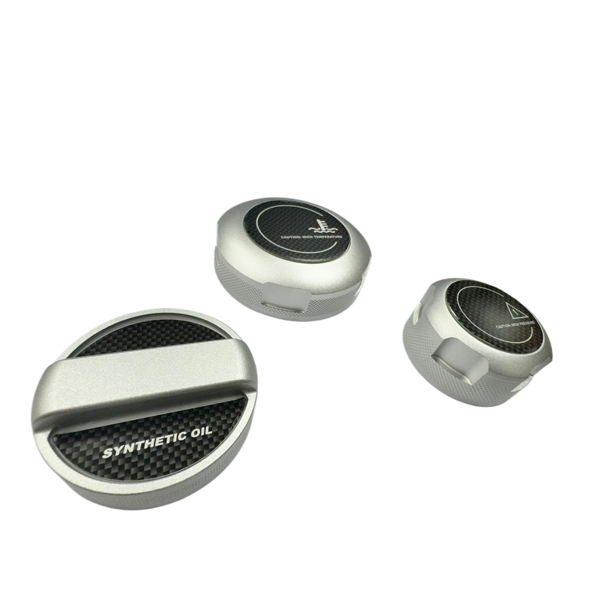 FTP MaxCap Cover Set — BMW S55 — Silver — supplier product photograph