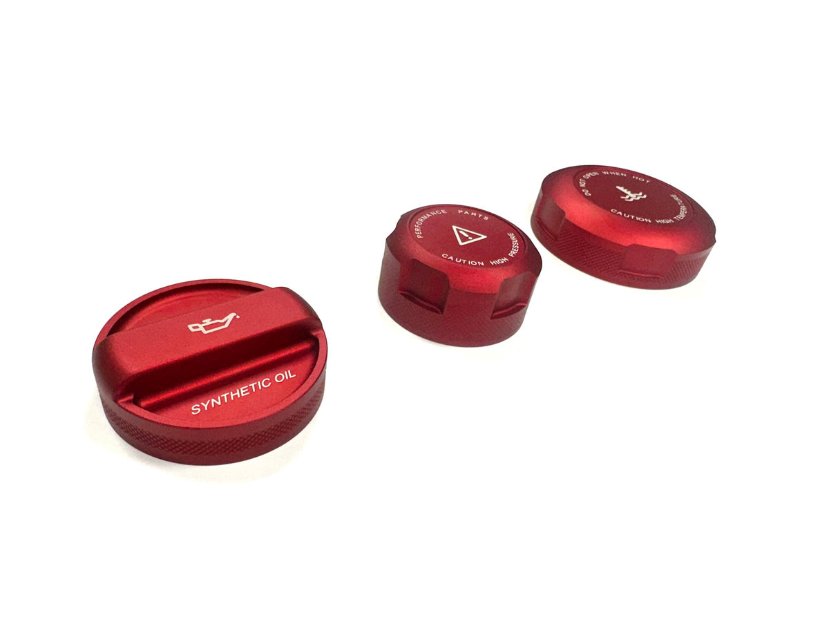 FTP MaxCap Cover Set — BMW S55 — Red — supplier product photograph