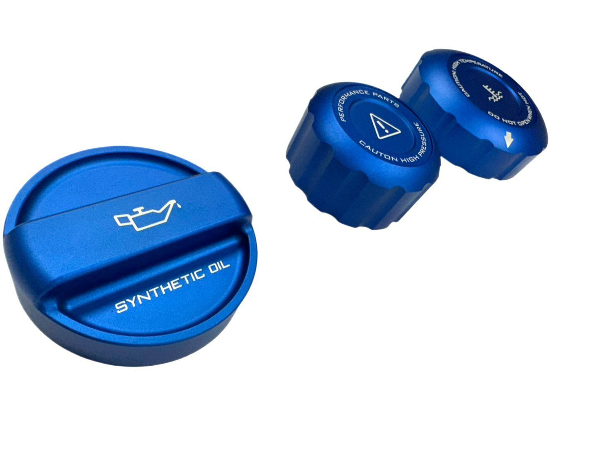 FTP MaxCap Cover Set — BMW S58 — Blue — supplier product photograph