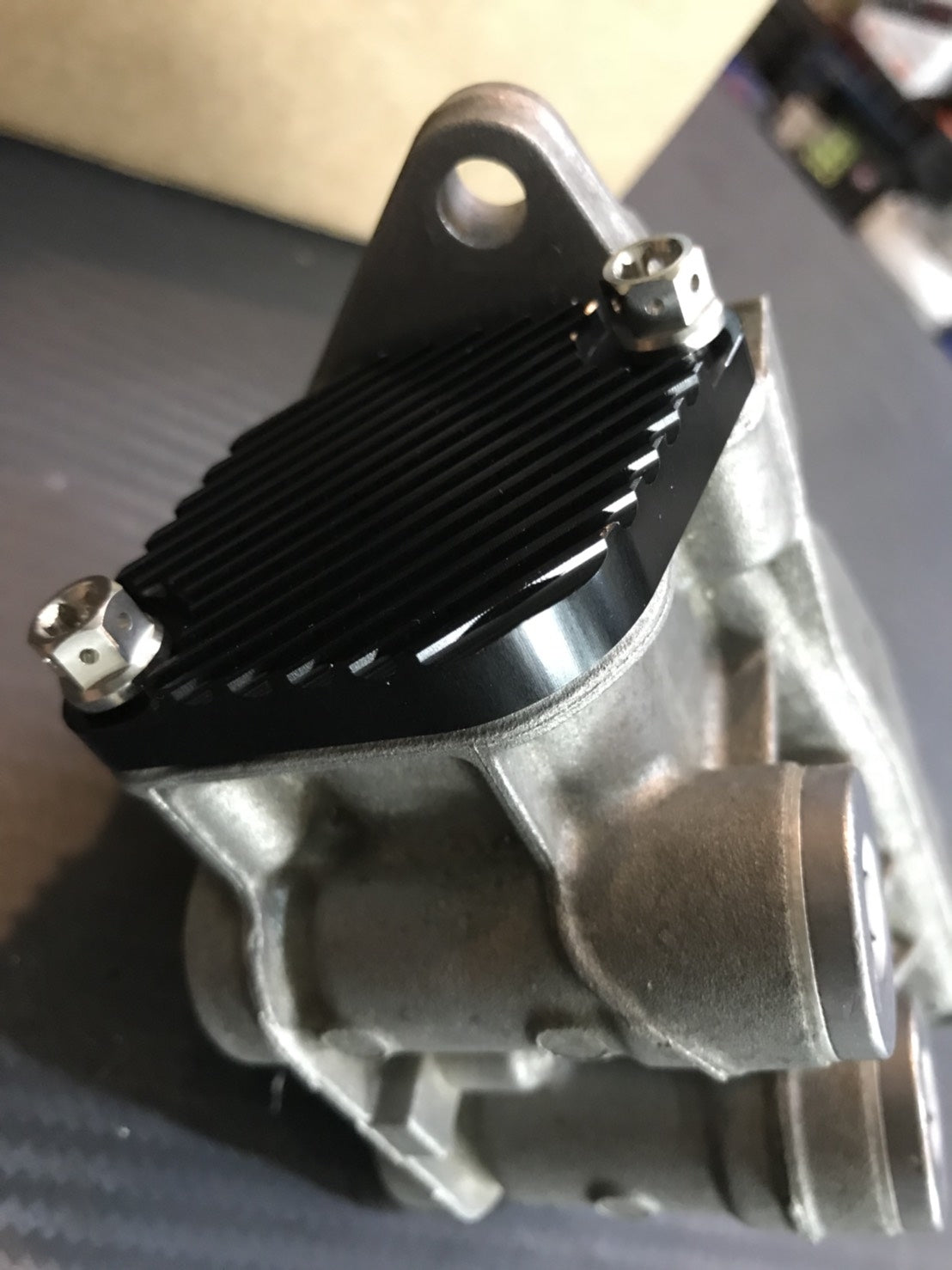 FTP oil thermostat cover mounted to original housing; housing not supplied