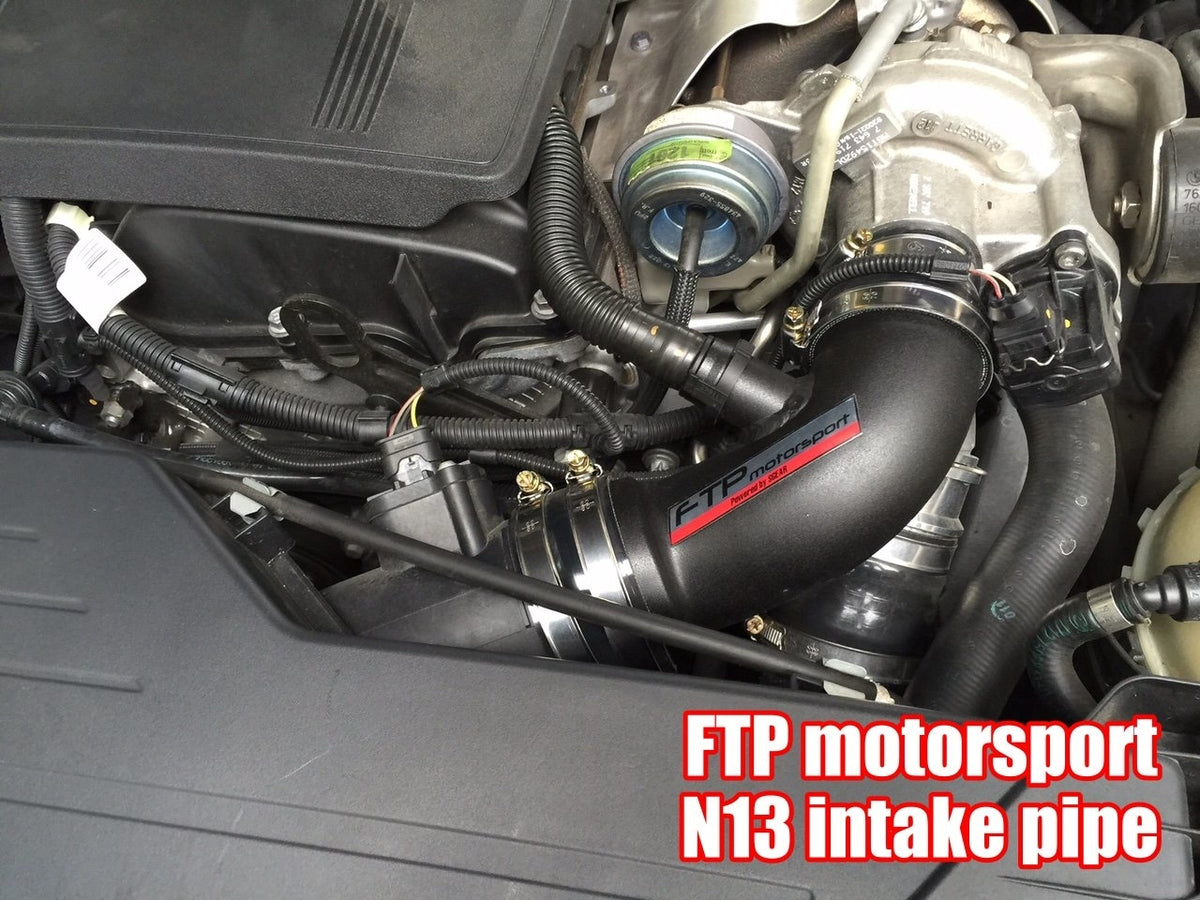 FTP N13 turbo inlet installed; surrounding vehicle parts not included