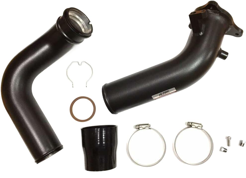 FTP Charge Pipe — BMW B48 — F-Series chassis — Black — supplier product photograph